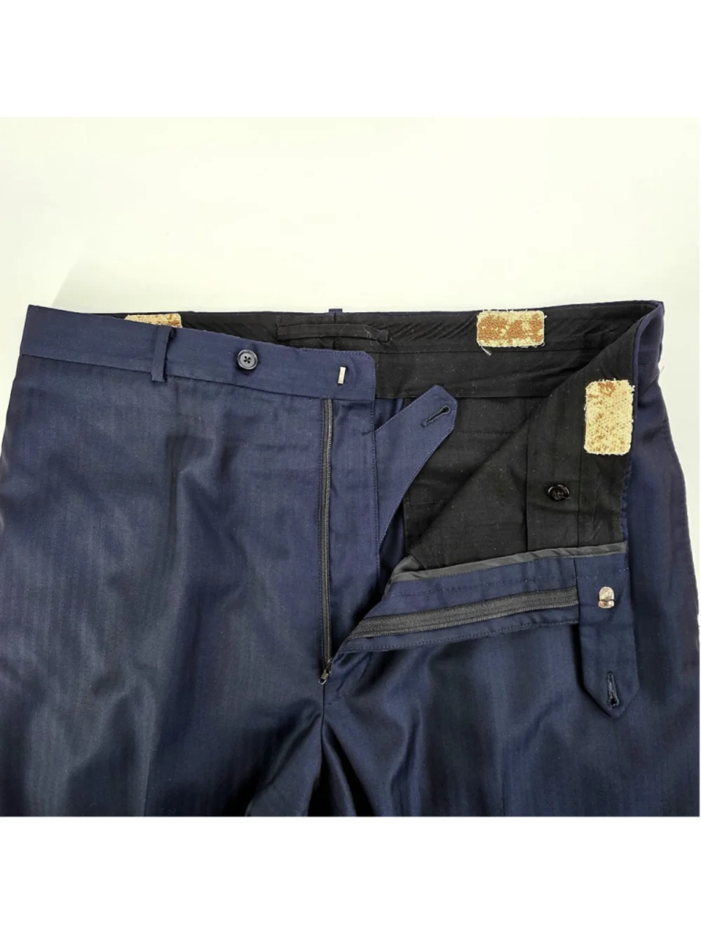 Loro Piana Super 130s Wool Suit Men 44R Navy 2 Piece Custom Tailored USA - Picture 9 of 16